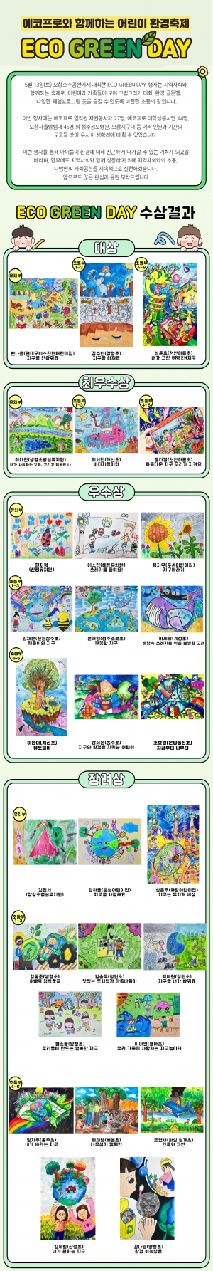 Eco Green Day 에코프로 어린이 환경 축제 수상결과